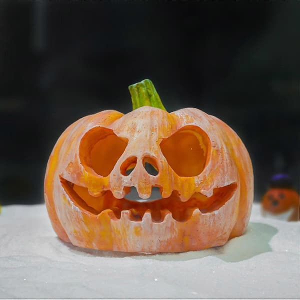 Græskarlygter til akvarium | Efterårsdekoration til akvarium | Halloween-dekorationer til akvariet
