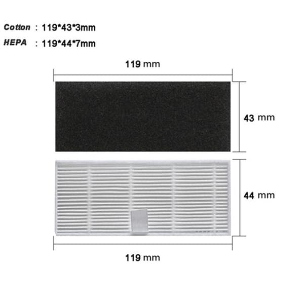 HEPA-filter reservedele til M7 PRO / S31 / Q6 / T1 Pro støvsuger