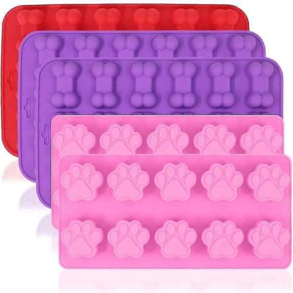 5 stk. hundekjeks bakeform hundegodbit silikonform bakematte hundekjeks kutter
