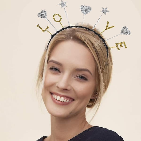 Glitter hårbøyle søt måne stjerne hjerte hårbånd hodeplagg bursdagsfest krone tiara hodeplagg