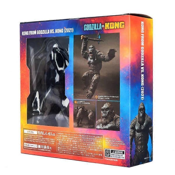 1 stk 2021 filmversion SHM Godzilla vs. Kong Gorilla Super Bevægelig Legetøjsfigur Model