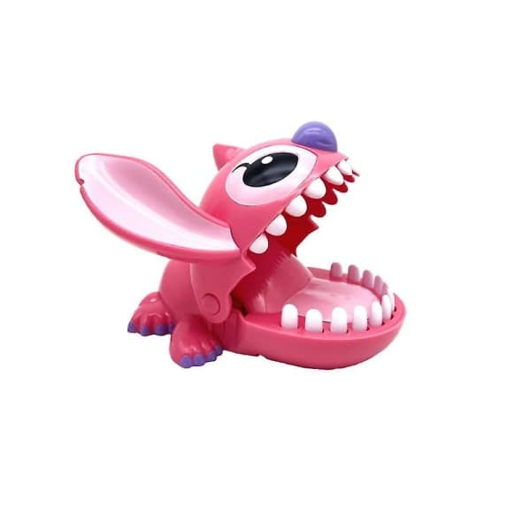 Handbitande Stitch Leksak Trick Dekompression Bit Finger Leksak Gåvor Rosa Pink