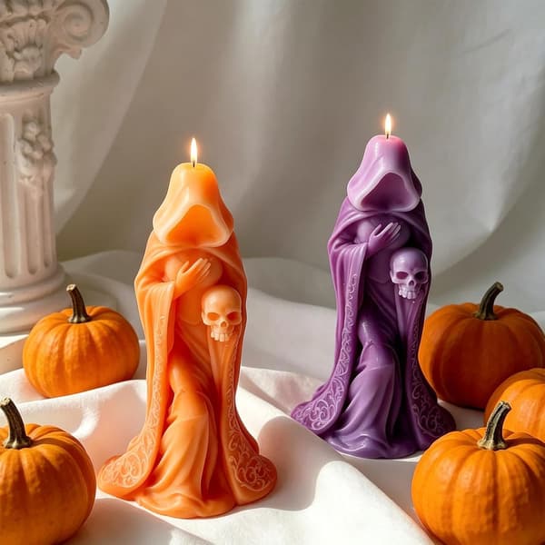 Silikoneforme til Halloween, kreativt materiale, non-stick belagt, heksehoved -