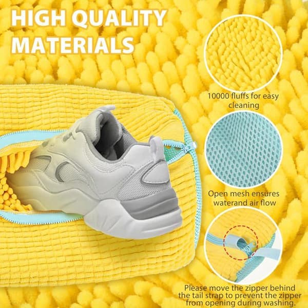 Shoe Laundry Bag - Zippered Shoe Laundry Bag, Protect Your Shoes from Damage, 2-pack[DB] YELLOW YELLOW