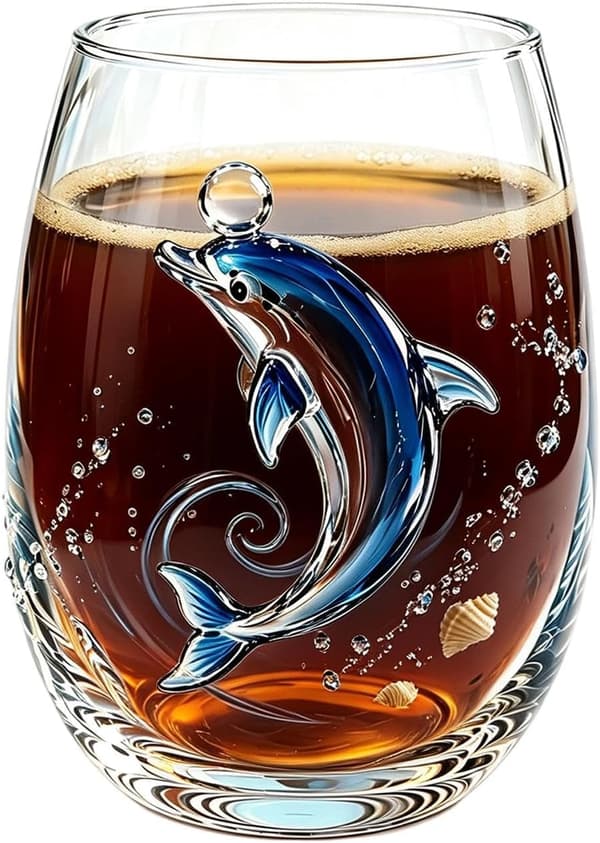 Glasvaror med blå ring, 42 cl, transparent, 2D, lekfull B - B