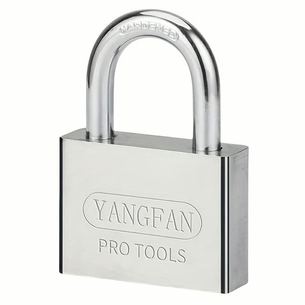 Padlock Anti-theft 30mm Shackle Waterproof Rust-resistant Security Lock 4 Keys Silver silver