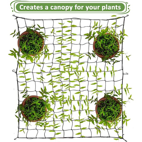 Elastisk net 90 * 90 cm plantestøtte rullende net til plantetelte, hydroponisk planterum rullende net og universelt kraftigt netnet wit