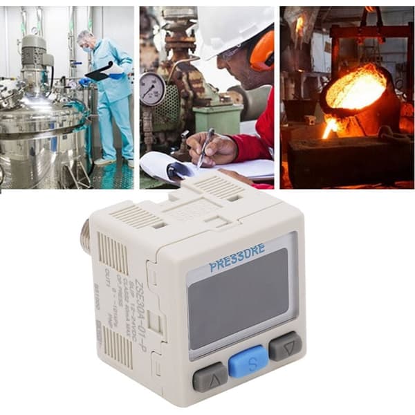 Lufttrykkregulatorventil, Digital Pneumatisk Vakuumkontroller, Bryter 0 til -101kPa 12-24V DC