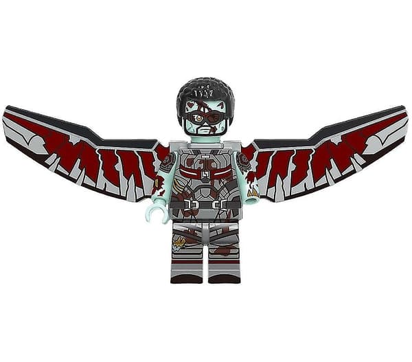Zombie-version af Super British Iron Man Falcon Dr. Qi Minifigur Byggeklodser db