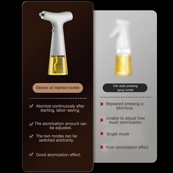 Elektrisk sprayflaske for matoljer 240ml Hvit Vit one size