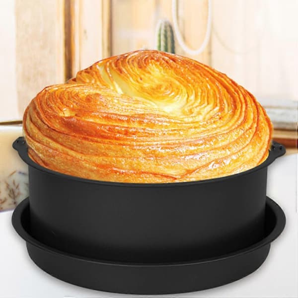 Cookeo Round Cake Pan for Baking Durable Easy Cleaning Circular Cake Pans with Larger Handles
