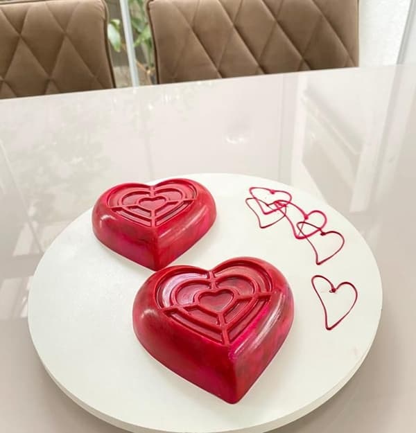 Pralineform Hjerte Chokoladeform - BWB 9633 - Special 3-delt form Transparent transparent