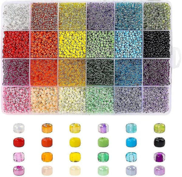 Glass Letter Beads for Jewelry Making [db] 12000PCS 3MM 12000PCS 3MM