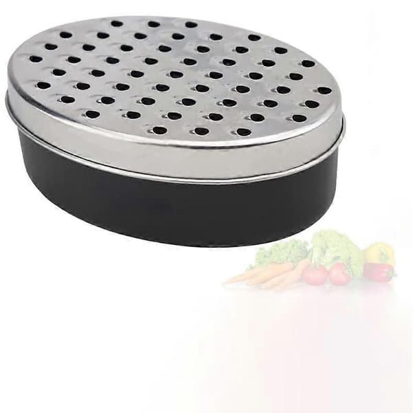 Multifunctional Double-Sided Stainless Steel Lunch Box, Grater, Storage, Vegetable Cutter, Oval Grater, Ginger, Shredded Vegetables