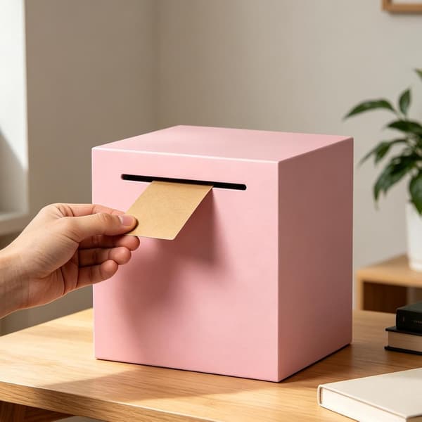 Spargris for mynter i rustfritt stål, rosa Rosa