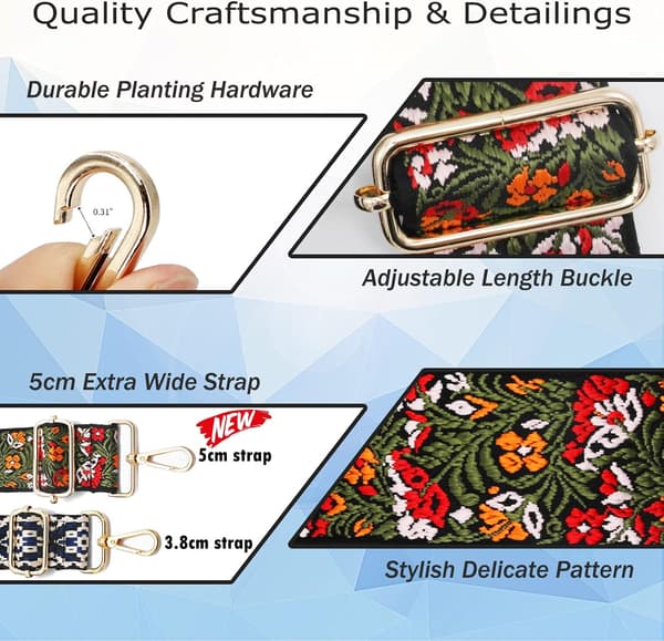 Shoulder bag strap (orange), shoulder strap for handbag adjustable