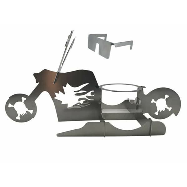 Kyllingestativ Motorcykel BBQ Rustfrit stål grill 33 * 16.5 * 13