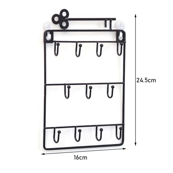 Key Holder Decorative Wall Mounted 11 Hooks Key Rack for Kitchen Office Coppery Coppery
