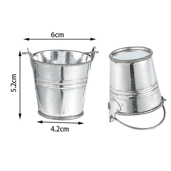 20 st Mini Metallhink Bärbar Blomkruka Vas Planteringskärl Söt Låda För Bröllopsfest