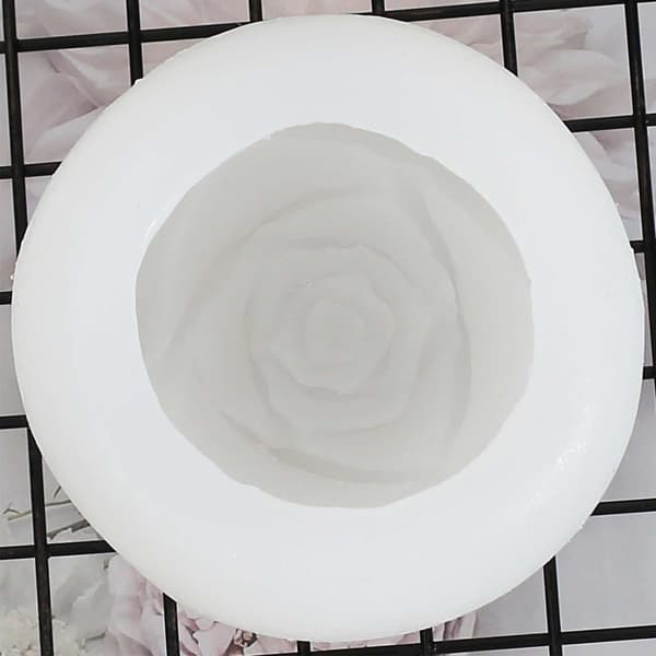 Roseblomst isterningform, silikone, lysfremstilling, sæbe, bagning, hvid