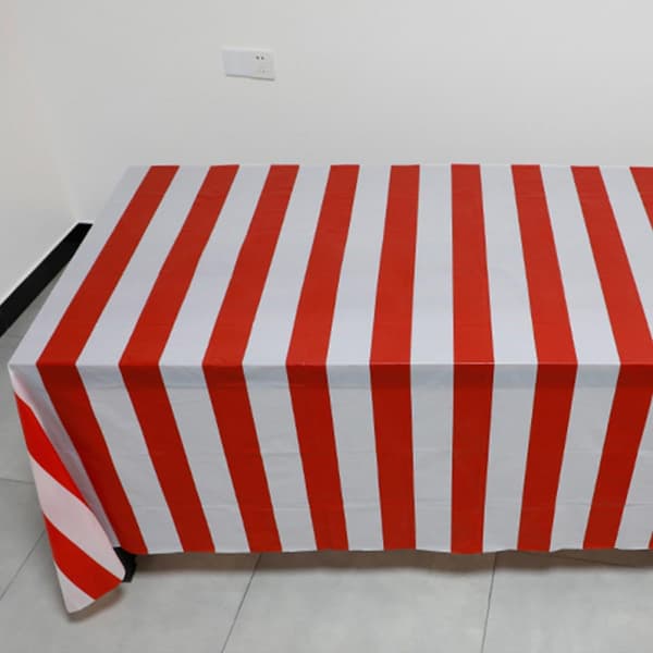 2 Pcs Striped Tablecloth Simple Striped Tablecloth Party Tablecloth