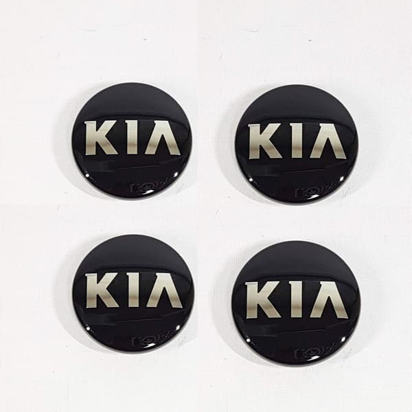 KIA04 - 58MM 4-pak Centerkapsler KIA Sølv Sølv one size Silver one size