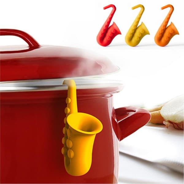 1PC Silicone Pot Lid Fixer Heat Resistant Spill-Proof Plug Pot A2