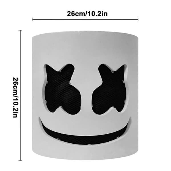 Marshmello DJ-naamio Halloween Cosplay-juhliin