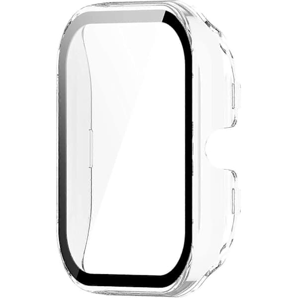 Scratch-resistant PC Protective Case with HD Tempered Glass Screen Protector for Amazfit GTS 4 (Transparent)