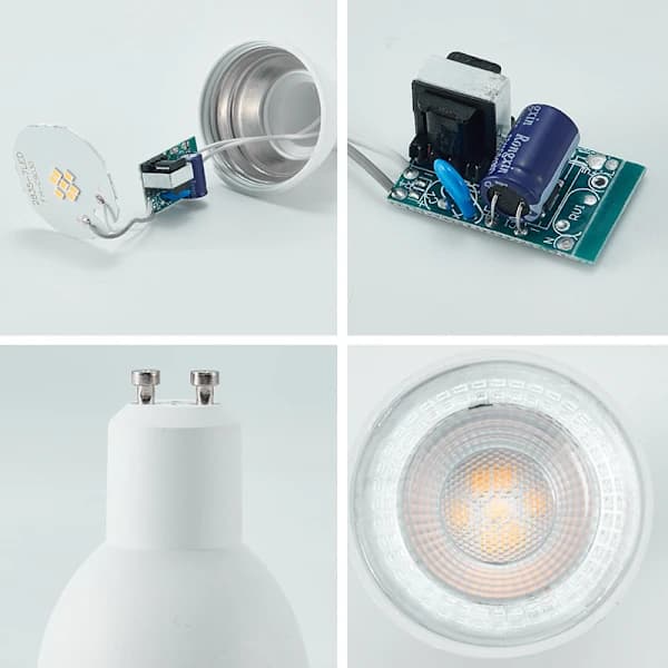 LED GU10 -kohdevalopolttimo, lämmin valkoinen, ei himmennettävä - 6 kpl:n pakkaus