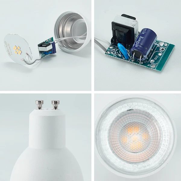 LED GU10 Spotlightlampa, Varmvit, Ej dimbar - 6-pack