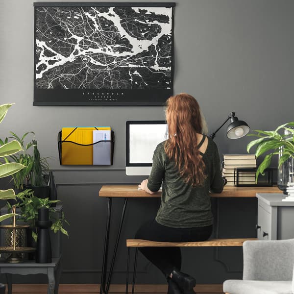 Avisstativ for vegg, sett med 3 1580 1580