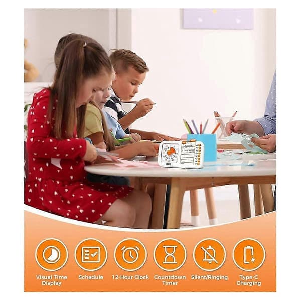 Visuel ADHD-timer til børn og voksne med planlægningstavle, opgavetimer, gøremål og visuel skemalægger[HK]
