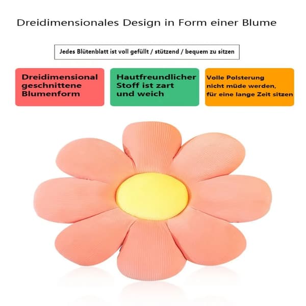 Söt Blomster Golvkudde Blommig Kudde Dekorativ Kudde Indie Rum
