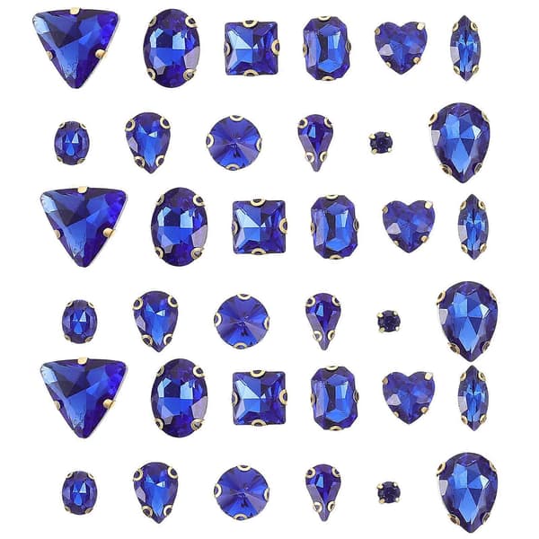 130 st sydda strass i glas för DIY-kläddekoration [DB]
