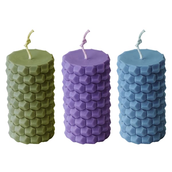 Honeycomb Romersk Kolonn Form DIY Silikon Aromaterapi Ljusform Gipsform