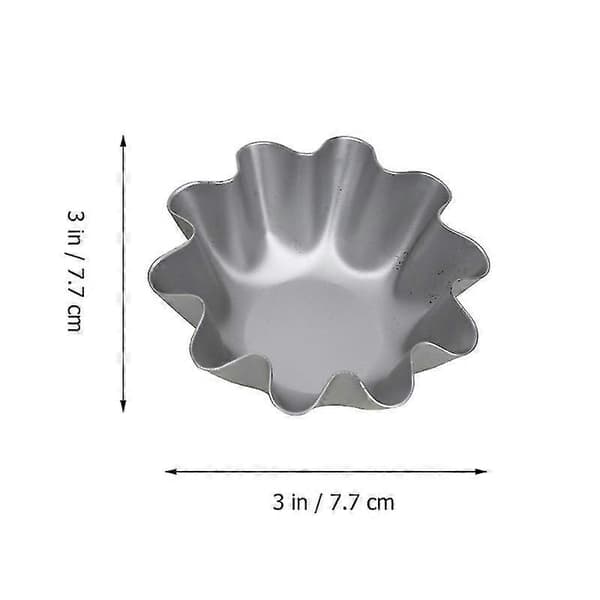 4 stk. eggeterteformer i aluminiumslegering, miniterteformer, kjøkkendings