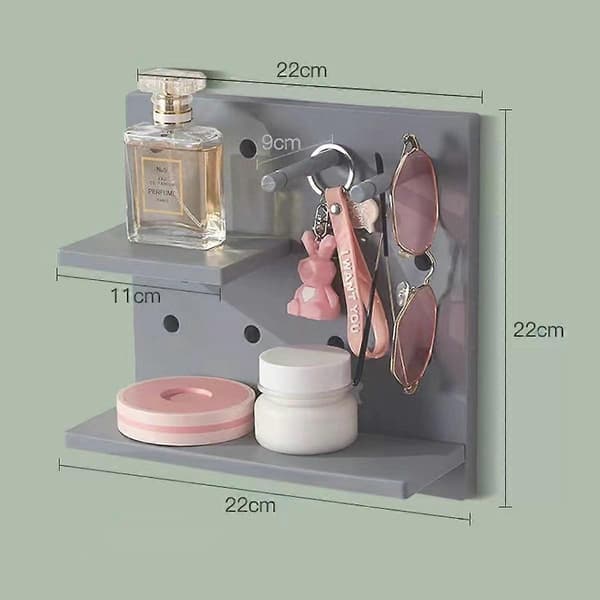 Pegboard Wall Organizer Shelves Punch-Free Multifunctional Storage Shelf