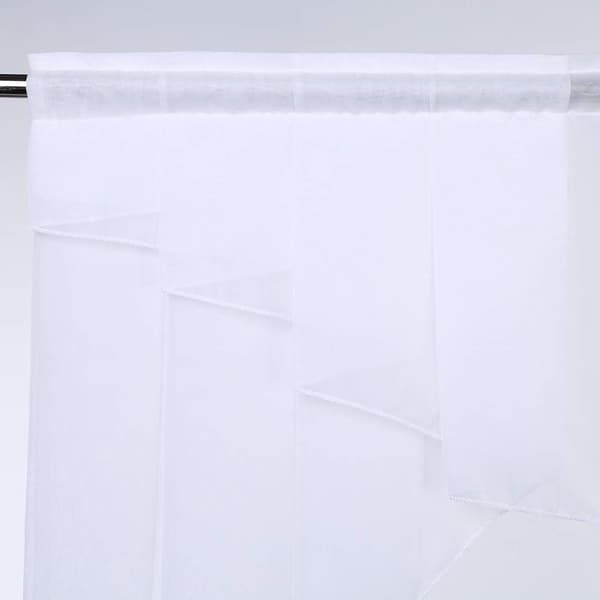Kitchen Curtains (White, 120cm*145cm) Small Sheer Curtains