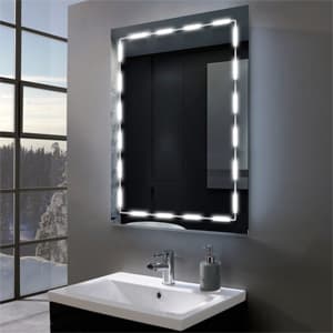Injection Molded Protective Vanity Lights, Customize Mirror Size, Hollywood Style, Easy To Install, Smart Memory Function, Adhesive On Back For
