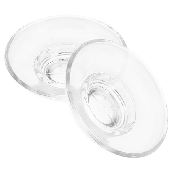Clear Glass Soap Dish Heavy Round Soap Holder for Bathroom and Kitchen, Self-Draining Transparent Design for Easy Cleaning and Versatile Use