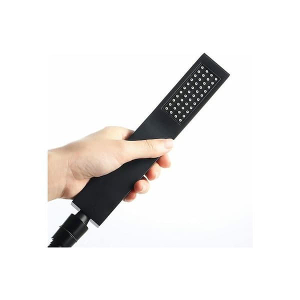 Handheld Shower Head with Pressure Boosting Shower Head Set, Matte Black Shower Head