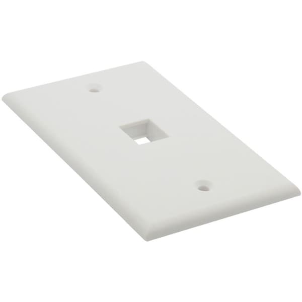 Keystone Gang Wall Plate - Standard Size (25-pack, 1 Port), White