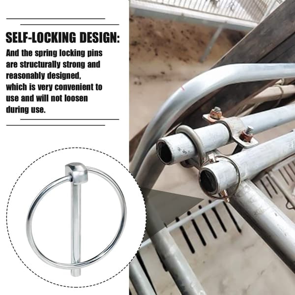 10 stk. clips til landbrugstrailere, 8 mm