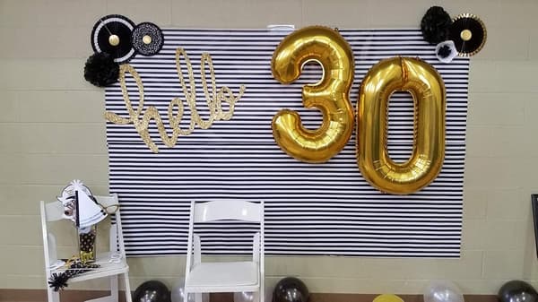 30-årsjubileumsdekorasjon, festballonger 30 år