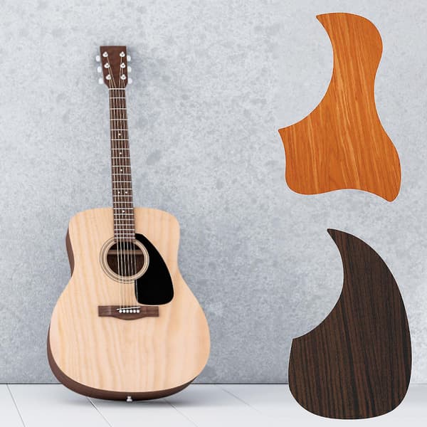 Self-adhesive Guitar Pickguard in Walnut Pattern, Water-resistant Replacement Protective Plate for Acoustic Guitar, Scratch-resistant A A A
