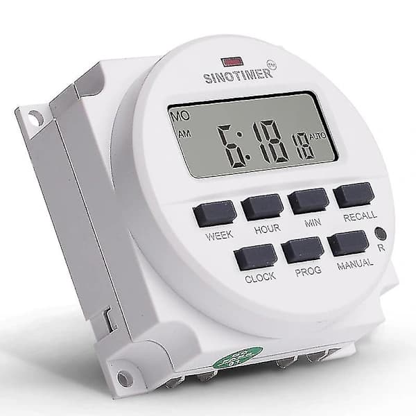 Sinotimer 15,98-tommer LCD Digital Timer 12V DC 7 Dage Programmerbar Timer TM618N-4 Maj.5