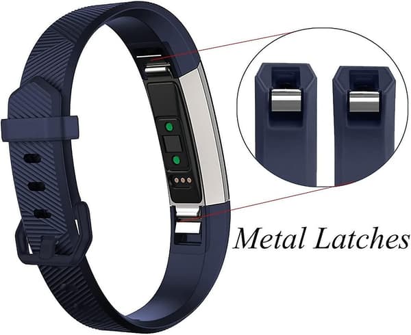 Armbånd kompatible med Fitbit Alta og Fitbit Alta HR, 3-pak bløde silikonebånd til Fitbit Alta HR-armbånd med sikker metalspænde til [DB]