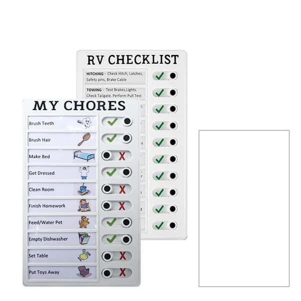 Multipurpose Wall-Mounted Checklist Removable Daily Tasks Planning Board for Home Bedroom Blank Edition Blank Edition