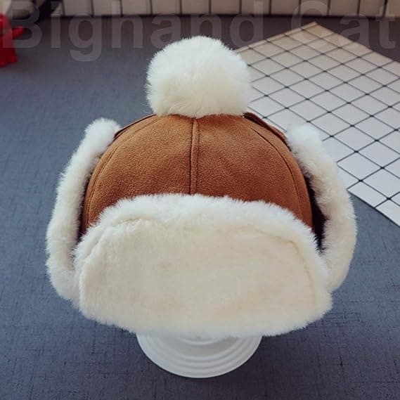 Vinterbabyhatt i plysch, Lei Feng-hatt, barns mockaskydd